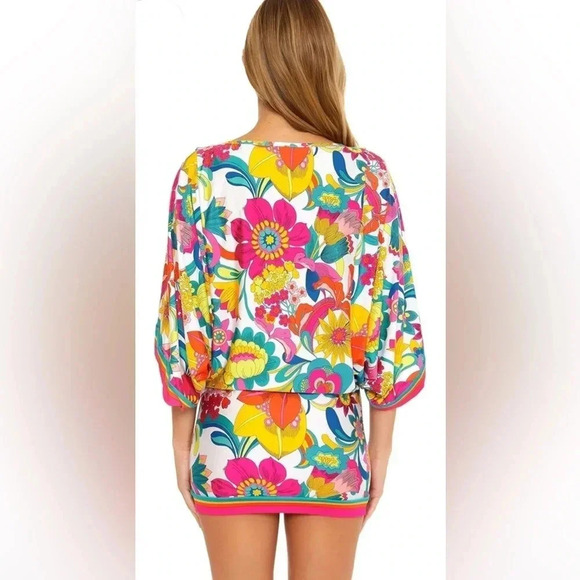 NWT TRINA TURK FONTAIN TUNIC Swim Cover Up Sarong Beach Resort Cruise Dr… - Picture 2 of 12